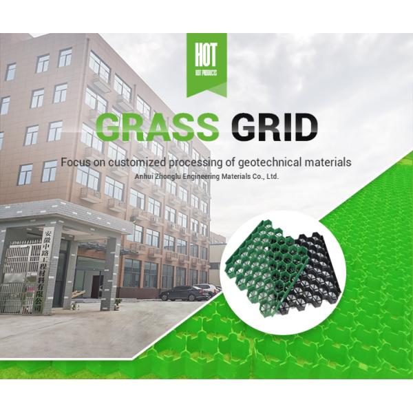 Pavimentadores de HDPE Rejilla de hierba de plástico Poliéster Rejilla geográfica de plástico para estacionamiento Fuego salida al por mayor Paisaje de suelo Geocell Gravel Paddock Rejilla