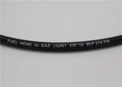 SAE 30R7 Fiber Braided Rubber Fuel Hose , High Temperature Fuel Line for Automotive