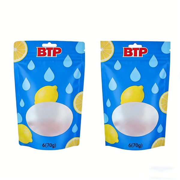 Custom Disposable Food-Grade Snack Bags Hang Hole Clear Window Moistureproof Stand-Up Zipper for Freshness Lock Hot Stamping
