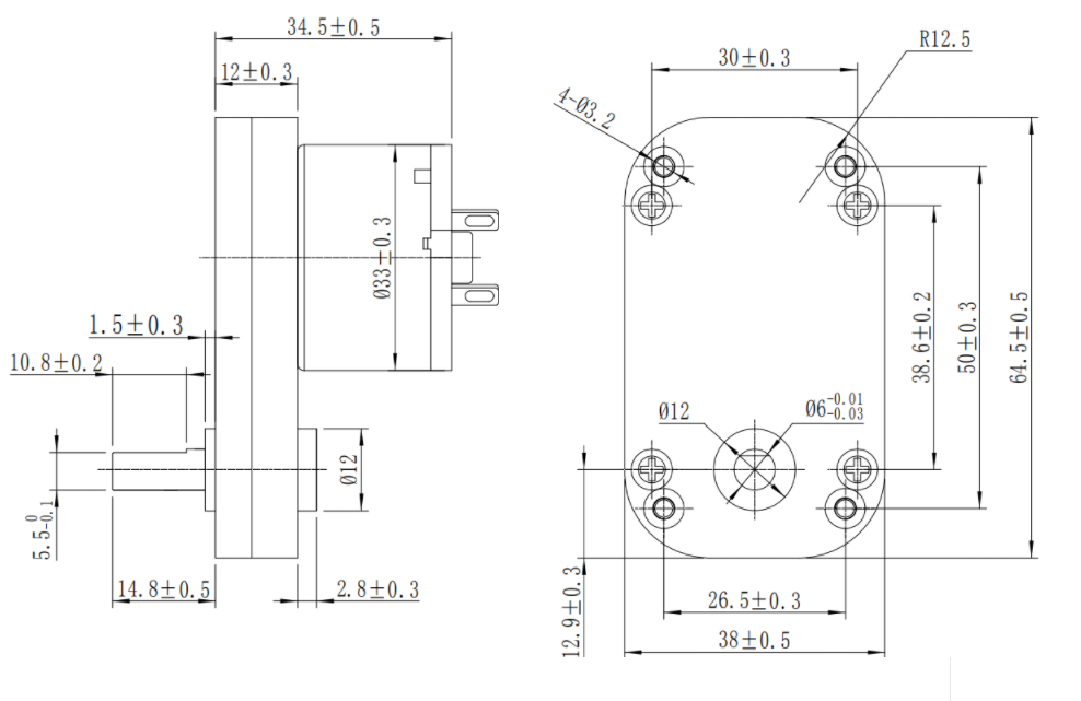 мотор 33mm планетарной шестерни DC 30mA 12V 10RPM для финансового оборудования