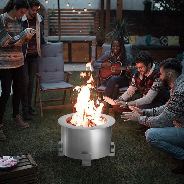 Outdoor Heating Wood Burning Portable Smokeless Fire Pit Outdoor Backyard Garden