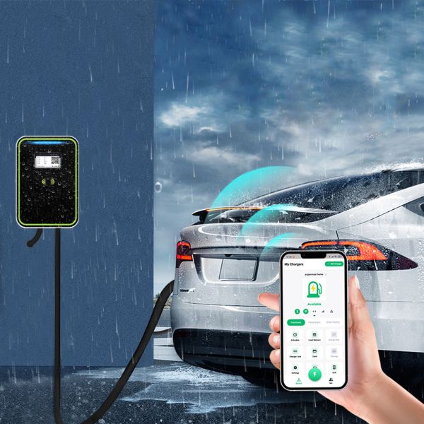 Dual Charging Gun AC EV Charger 22kW/44kW Smart Wallbox Charging Station with WiFi 4G App Control