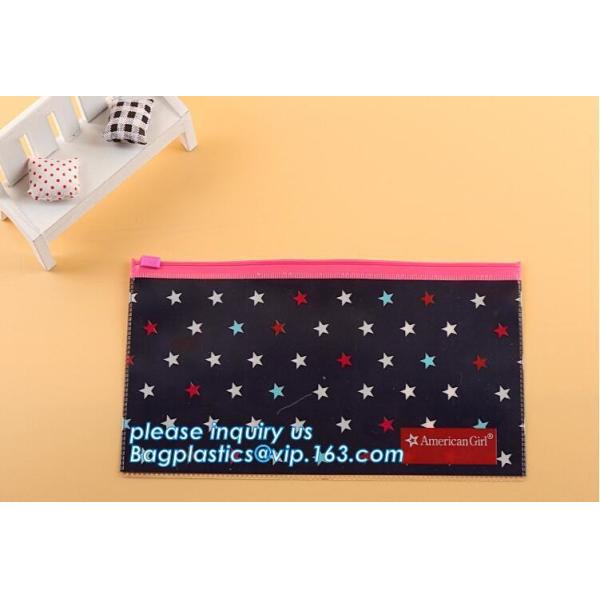 have fashion sense bag,classic cosmetic bag,space utilization,Pvc Document Clear Plastic Snap Button File Bag bagease