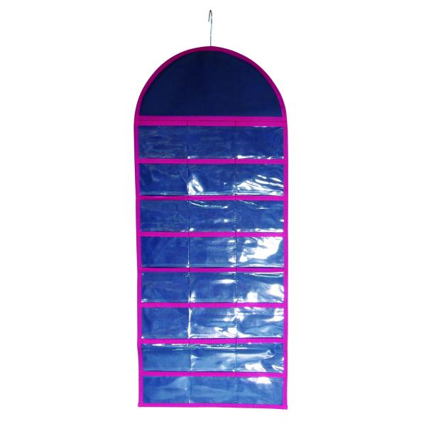 62 Pockets 35x85cm Double Side Hanging Jewelry Bag