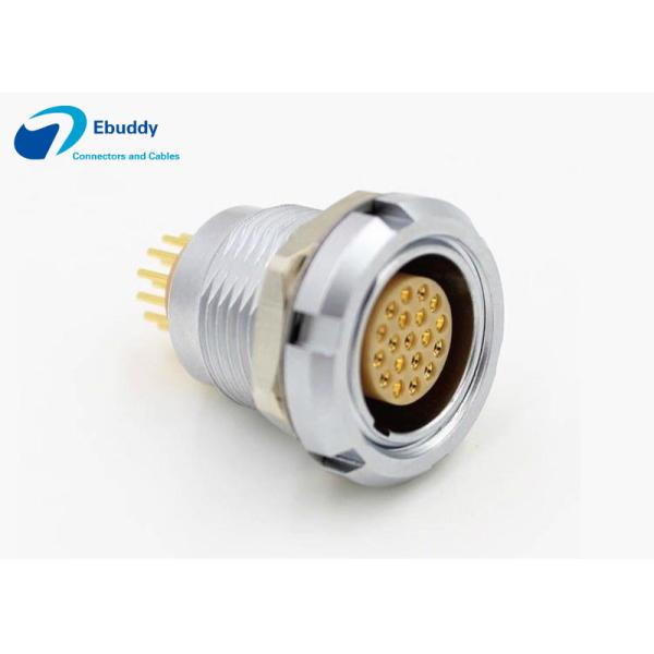 2B 19pin Lemo B Series Connectors , Lemo Female Connector With 2 Nuts Fixed