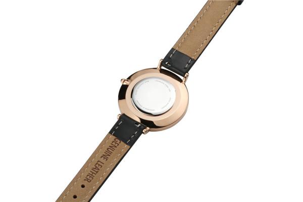 Fashion SS Leather Strap Watches Womens Egg White Face Dial Custom Logo