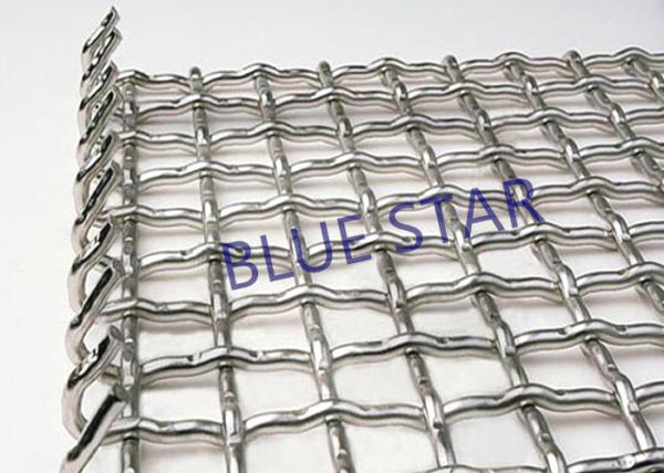Galvanized Steel Mining Screen Mesh Sheet / Roll 1 - 5M Width Anti - Corrosion