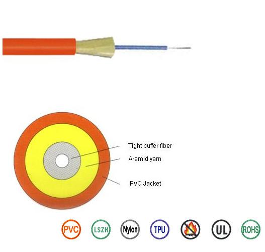 Flame Retardant Single Mode Fiber Optic Cable G652D For Data Communication
