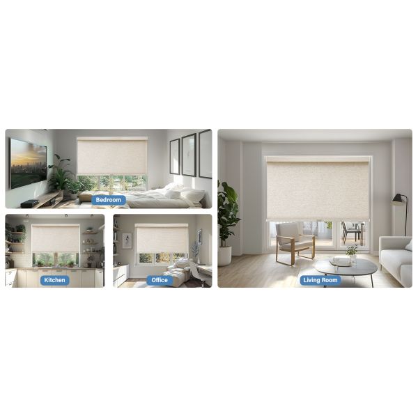100% Blackout Roller Shades Fabric with UV Protection and Customizable Options for Window Shades