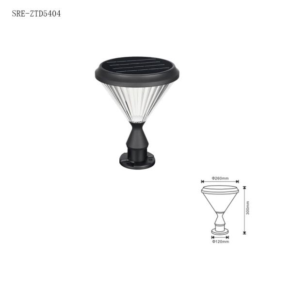 L'aluminium meurent PC moulé ombragent la lumière extérieure de pilier de porte de jardin de Solar LED de barrière de preuve de l'eau