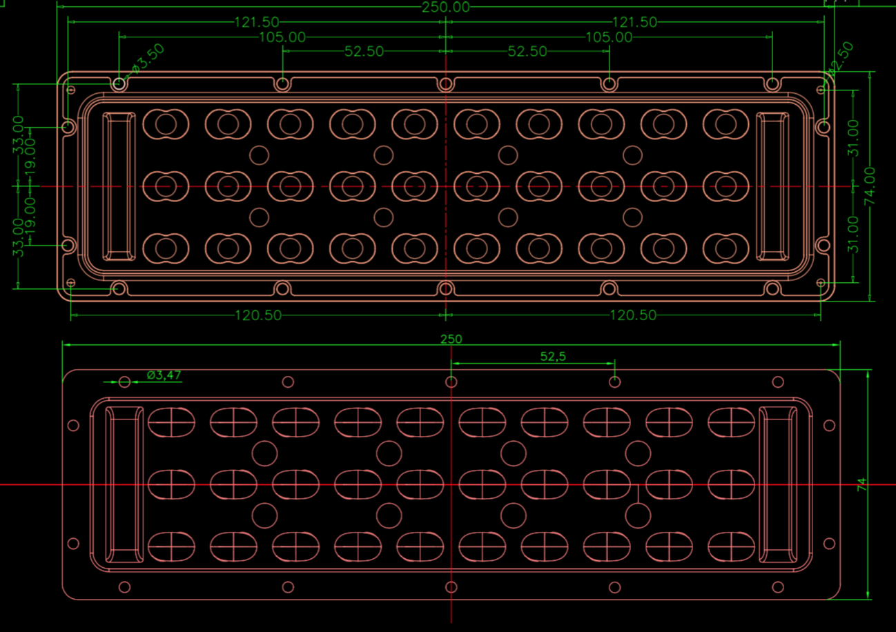 Плита PCB 3535 устанавливая СИД и оптический объектив для лампы бензоколонки
