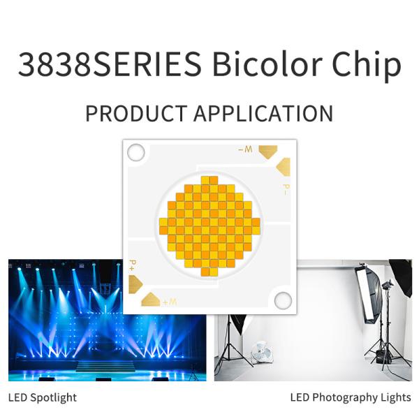 3838 Cob Led Chip Dimming Dual Cct 2700k + 6500k 200w + 200w Cob Led Chip Cri95 Bi-Color Cob Leds