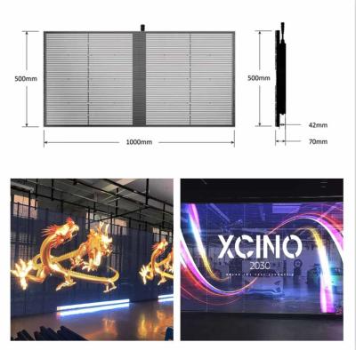 Frameless LED Mesh Facade P3.91 - 7.82mm 3840Hz High Refresh Rate Aluminum Cabinet