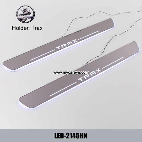 Holden Trax Car accessory stainless steel scuff plate door sill plate lights LED