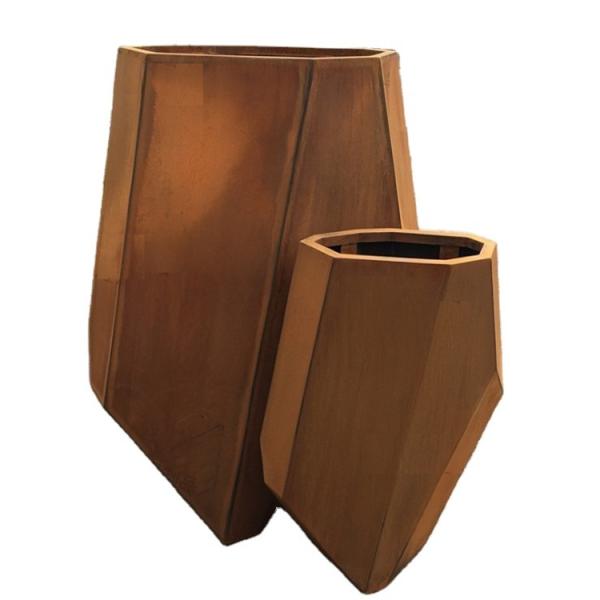 Стиль утюга открытого сада старый corten стальной плантатор цветка