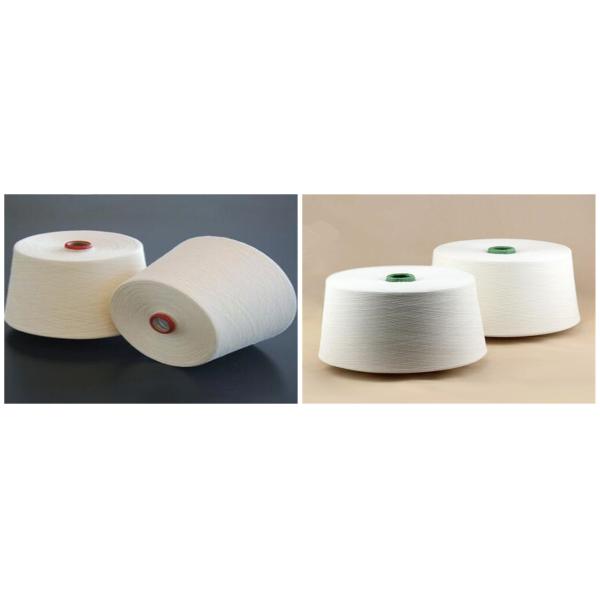 L'anneau blanc naturel de fil à tricoter de polyester a tourné le fil 30S sur le noyau de papier