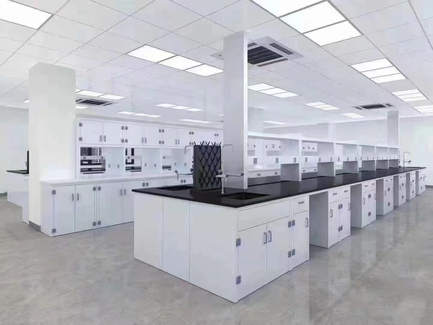 Aluminum Alloy Laboratory Accessories Benchtop Laboratory Reagent Rack For Chemical Storage