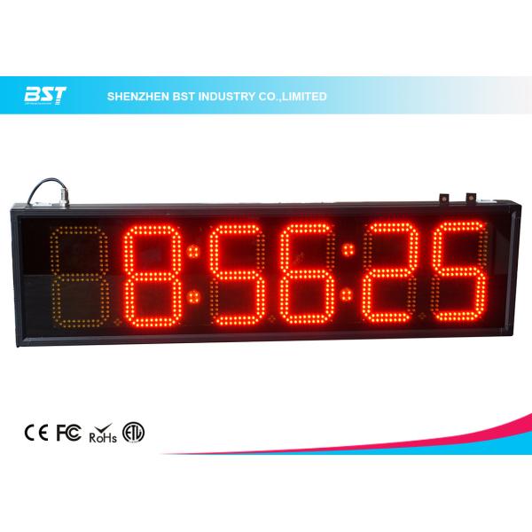 6 インチの赤いデジタルによって導かれる時計の表示サポート 12/24 の時間のフォーマット スイッチ