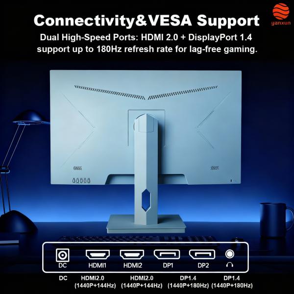 Yanxun 27 1080P 240Hz IPS Gaming Monitor | Ring RGB Glow & Sleek Contours, 1ms GTG, 99% sRGB, FreeSync Compatible, Flicker-Free Eye Care