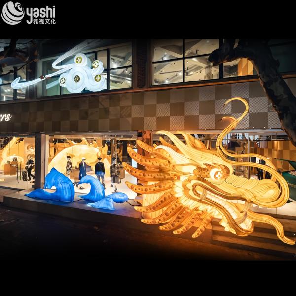 New Year Handmade Outdoor Chinese Silk Lantern For Chinatown Celebrations