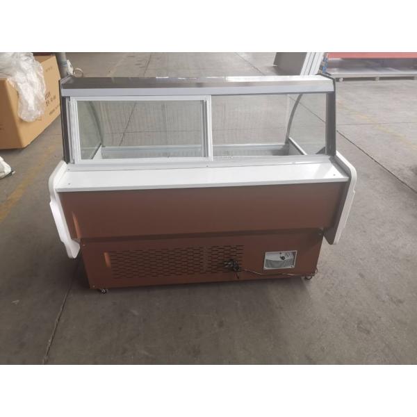 Sliding Door Deli Display Freezer 1.5m 2m 2.5m Stainless Steel Meat
