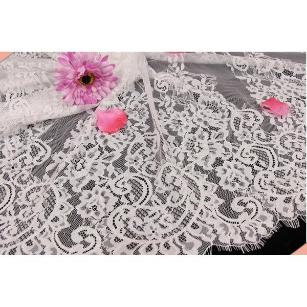 2017 Fancy Lace /Eyelash Lace Fabirc / French Lace Fabric/ Bridal Dress Fabric  in Ivory/Black Color