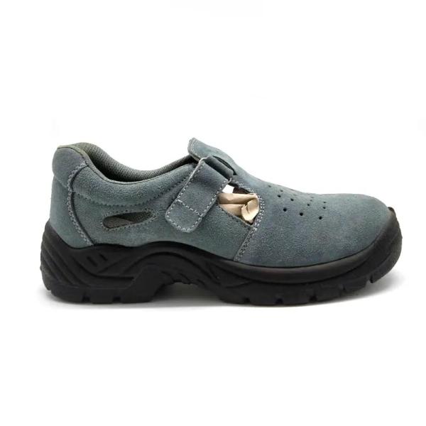 Suede Leather Mens Construction Safety Shoes With Steel Toe And Steel Plate
