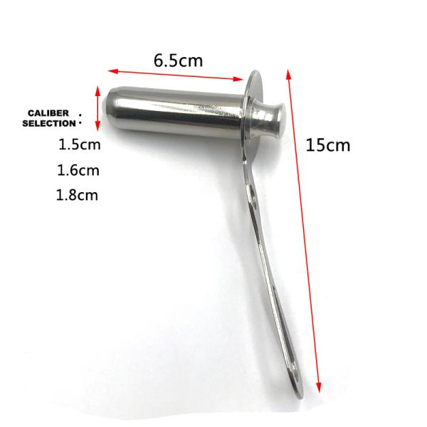 Stainless Steel Bullet Disposable Lighted Anoscope Anal Plug XXL