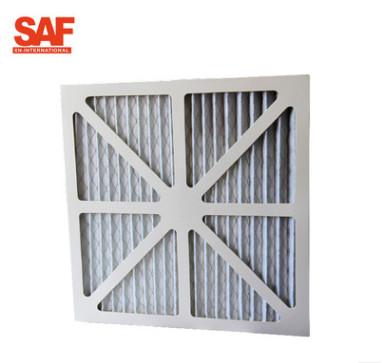 Pleated Industrial Air Filter Cardboard Frame G4 Cotton Hvac Oven Low Energy Consumption