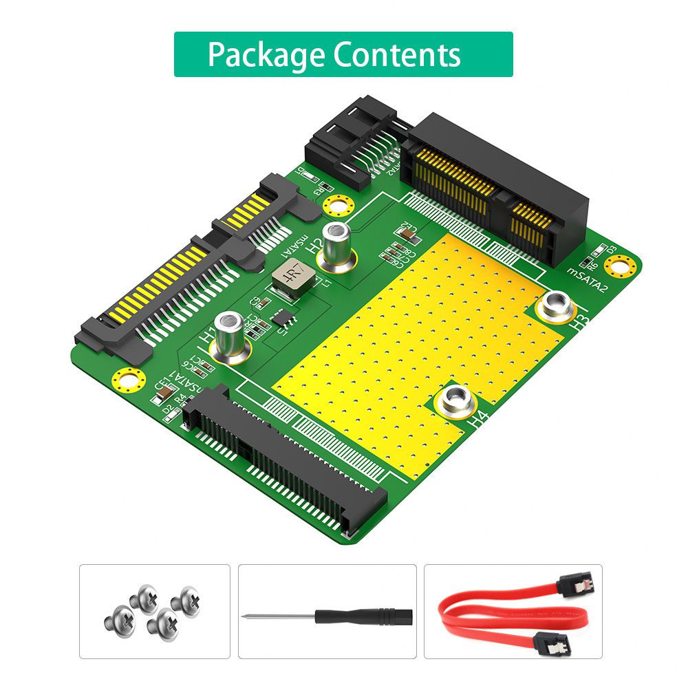 Настроенный USB Dual Msata SSD к Dual SATA3 адаптер Новая версия