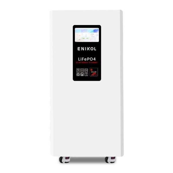 15KW Wall Mounted Floor Standing Home Energy Storage Battery Bank 300AH 51.2V With Wheels