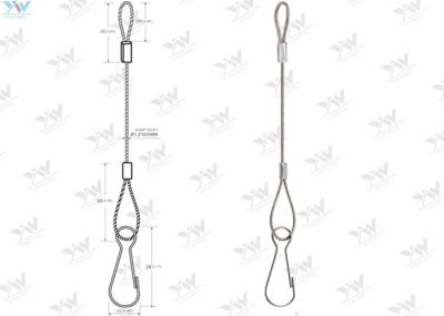 Loop End Wire Rope Lifting Slings / Steel Cable Slings Nickel Color With Clips