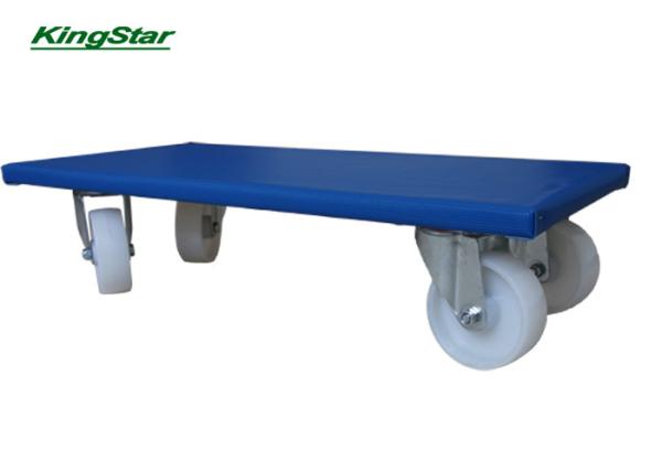 Meubelhondje 60 x 35 Cm 4 Wheel Dolly Cart Blauw Dek Kunststof Wiel 100 Mm Voor Meubilair Vervoer