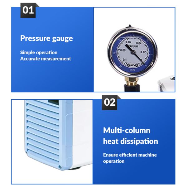 20L/min 30L/min 60L/min  Positive & Negative Pressure Oil-Free Diaphragm Vacuum Pump for Laboratory