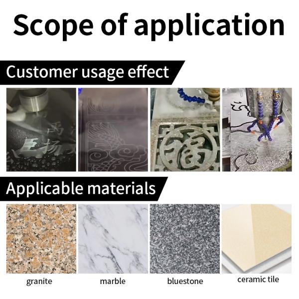 High Quality  PCD Diamond Four Edge End Mill Marble Granite Stone Carving Tools Engraving Stone Engraving CNC Router Bit