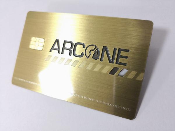 Luxury IC Chip 4442 Metal Business Credit Cards Brush Finished Size 85*54*0.6mm