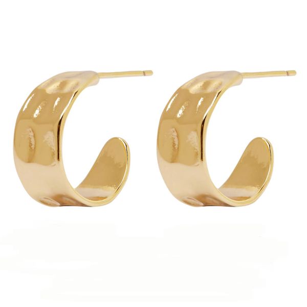 14K Gold Plumeria Full Hoop Earrings A Must-Have for Your Jewelry Collection