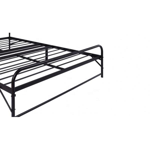 Bedroom Villa Industrial Iron Bed Frame Odm In Black Color