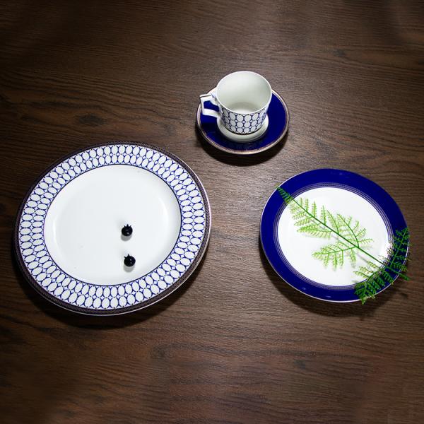 Blue Lifestyle Colorful Porcelain Plates Creative Bowl Ceramic Tableware