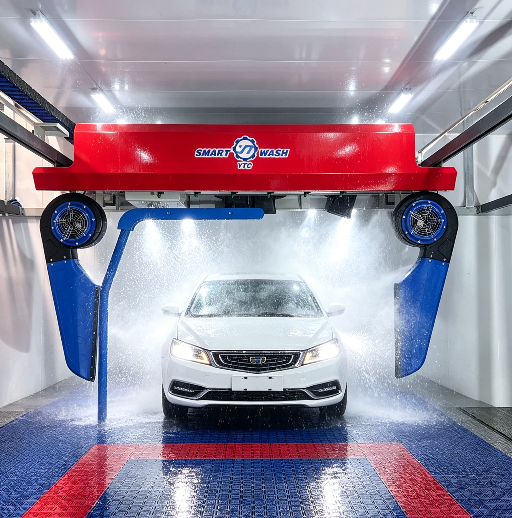 Fixed / Mobile Install Automatic Car Wash Machine With PLC Control / Touch