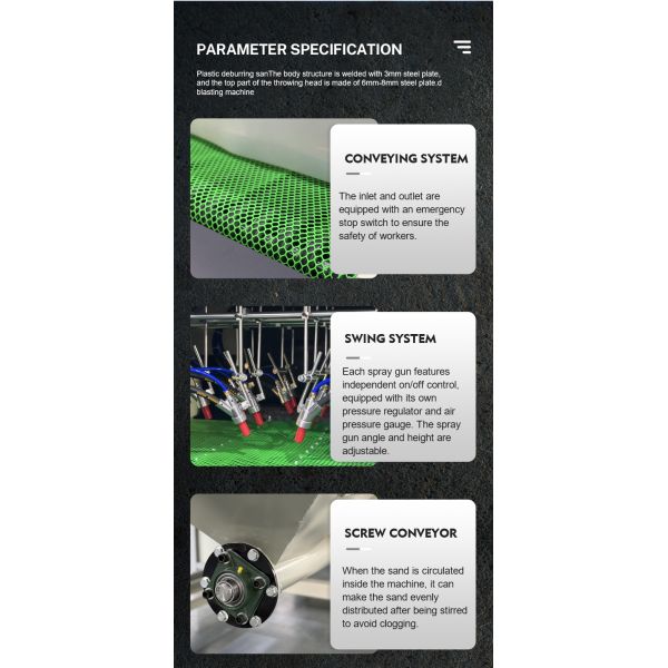 Fully Automatic Conveyor Surface automatic sand blasting machine For Various Workpieces