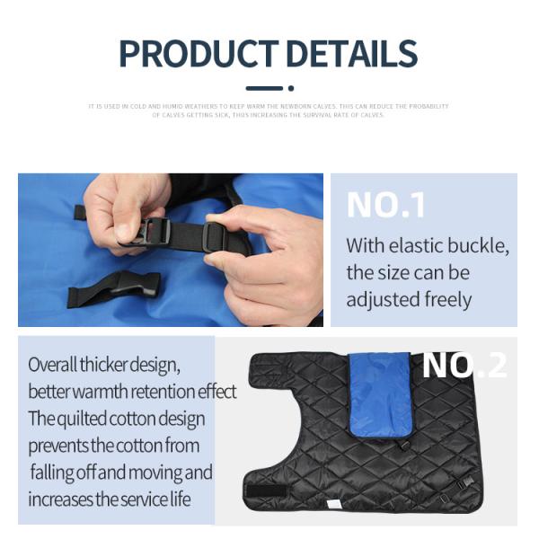 Waterproof Oxford Cloth Calf Coat with Snap Closure for Calve Stay Healthy