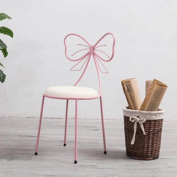 Butterfly Back Modern Velvet Dining Chairs For Makeup High Temperature Painting
