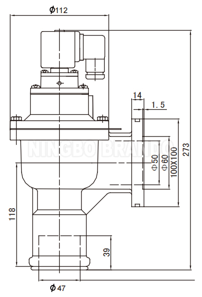 BFEC DMF-ZF-40S Фланцевый импульсный реактивный клапан для фильтра пылесоса