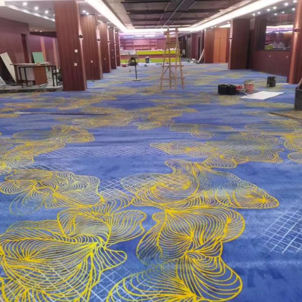 Rectangle Axminster 5 Star Luxury Hotel Nylon Printed Lobby Corridor Carpets Floor Roll