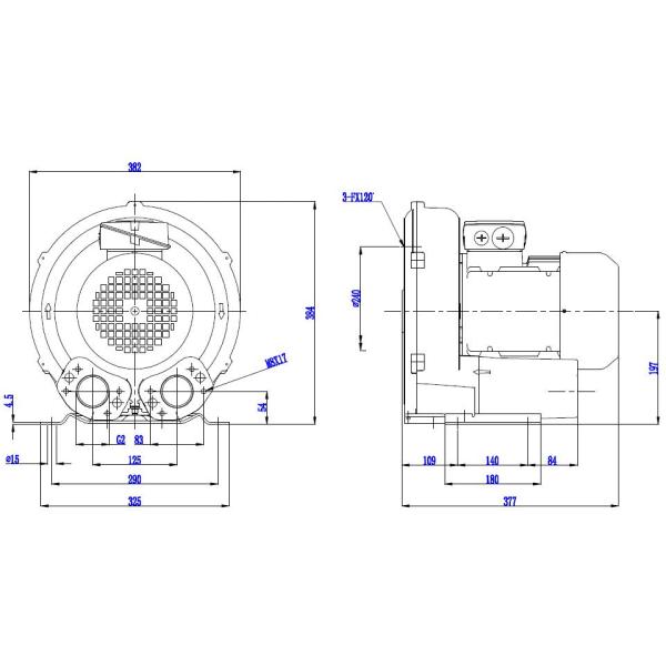High Pressure Side Channel Air Ring Blower For Aquaculture Biogas Transfer