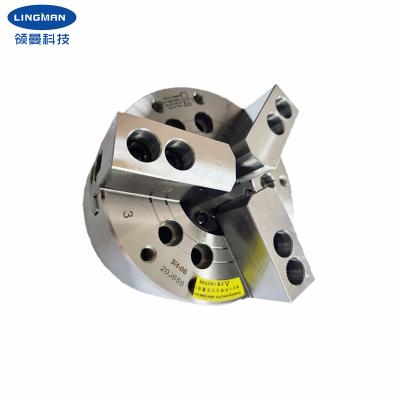 Mandril de Chuck Through Hole Hydraulic Power de 3 maxilas para o mandril do torno do CNC