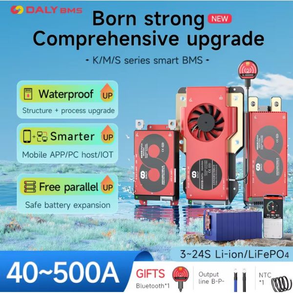 Active Balance BMS for 8s-17s Batteries with 60A Charge/Discharge