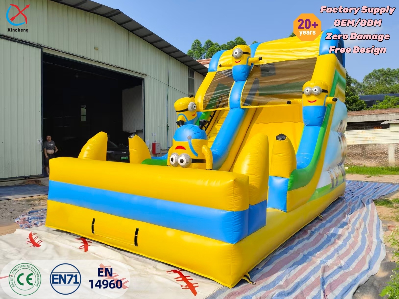High Quality Inflatable Dry Slide Cartoon Character Inflatable Slide For Kids Party Rental Outdoor