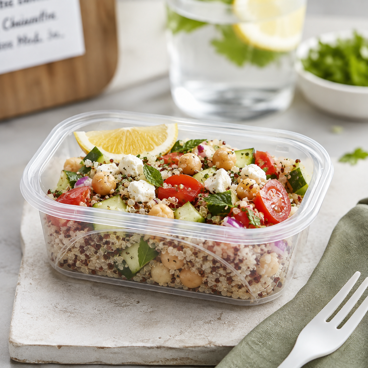 Lid Deep Oval PP Lunch Box 450ml for Light Takeaway Meals